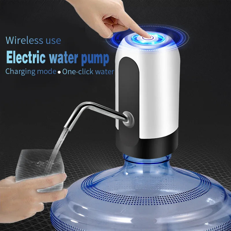 “Effortless Hydration: USB-Charged Automatic Water Dispenser Pump with One-Click Operation”